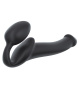 Безремінний страпон Strap-On-Me Black M, повністю регульований, діаметр 3,3 см