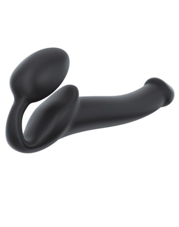 Безремінний страпон Strap-On-Me Black M, повністю регульований, діаметр 3,3 см