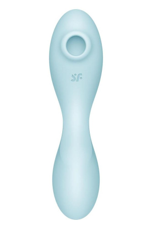 Вакуумний смарт-стимулятор із вібрацією Satisfyer Curvy Trinity 5 (Blue), керування зі смартфона