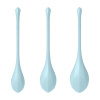 Набір йоні намистин Satisfyer Yoni Power 2 Light Blue, диаметр 2-2,5-3см, вес 22-44-73гр
