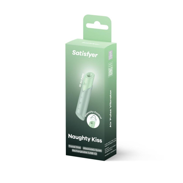 Вакуумний стимулятор Satisfyer Naughty Kiss, магнітна технологія 3D Air Pulse, 30 режимів роботи